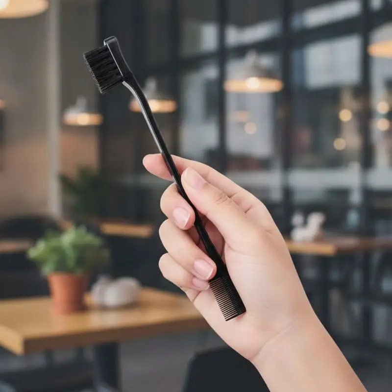 Double Sided Hair Edge Control Brushes 10Pcs No Shedding Bristle for Long Lasting Smooth Hair Styling