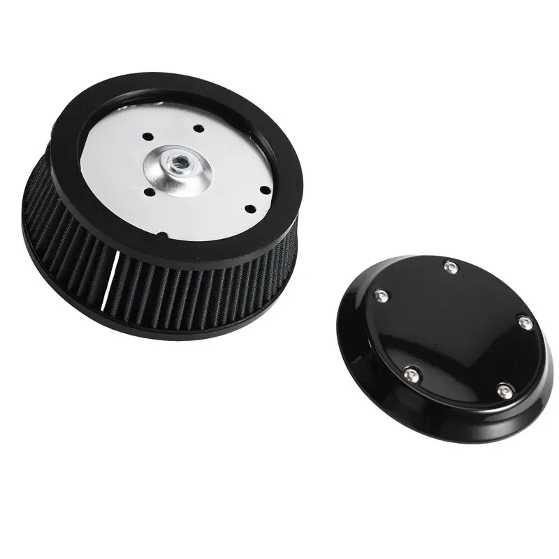 Stable-Black Air Cleaner Cove& 6 Hole Filter For Dyna Softail Touring 1999-2016 Trike 08-16 Motorcycles