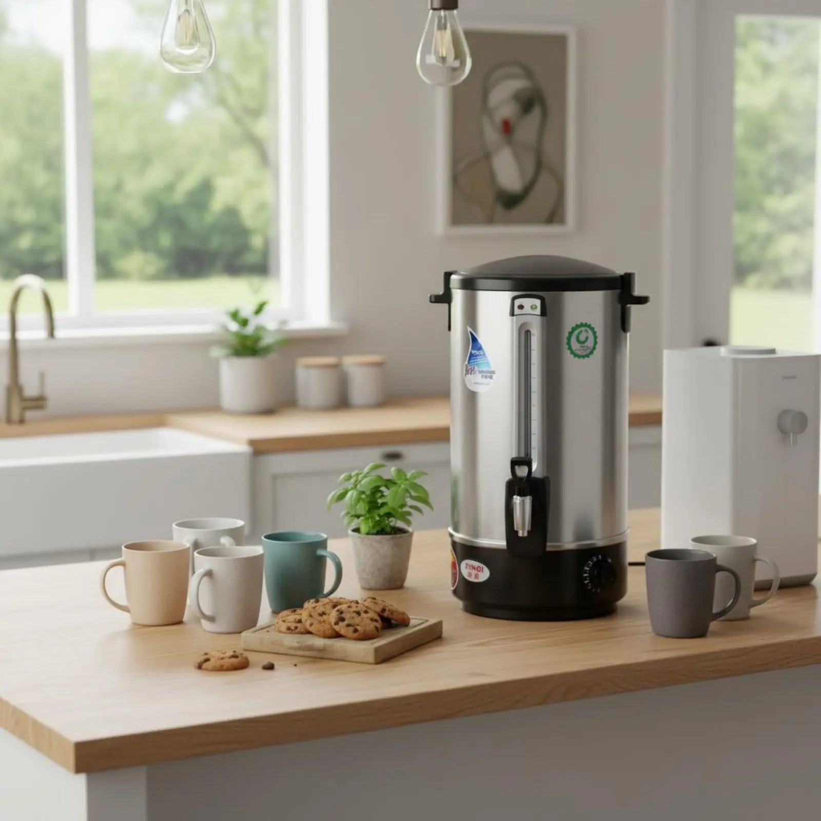 

Диспенсер для горячей воды из нержавеющей стали, большой емкости, электрический, с автоматическим отключением