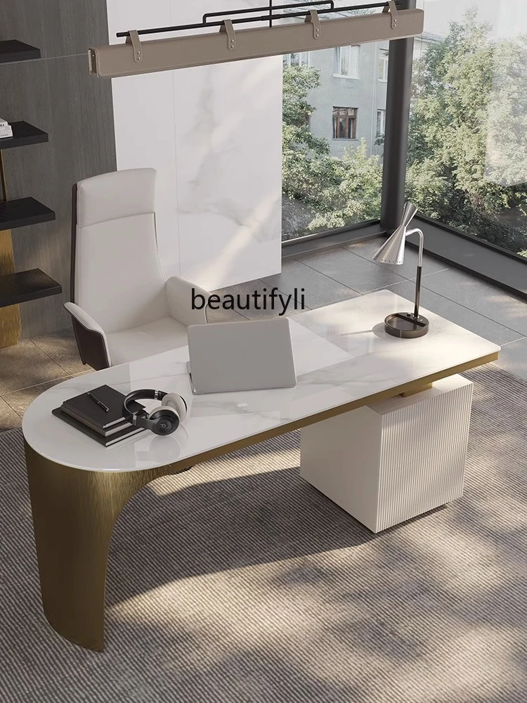 Boss Desk High-End Affordable Luxury Stone Plate Creative Simple Modern Small Desk