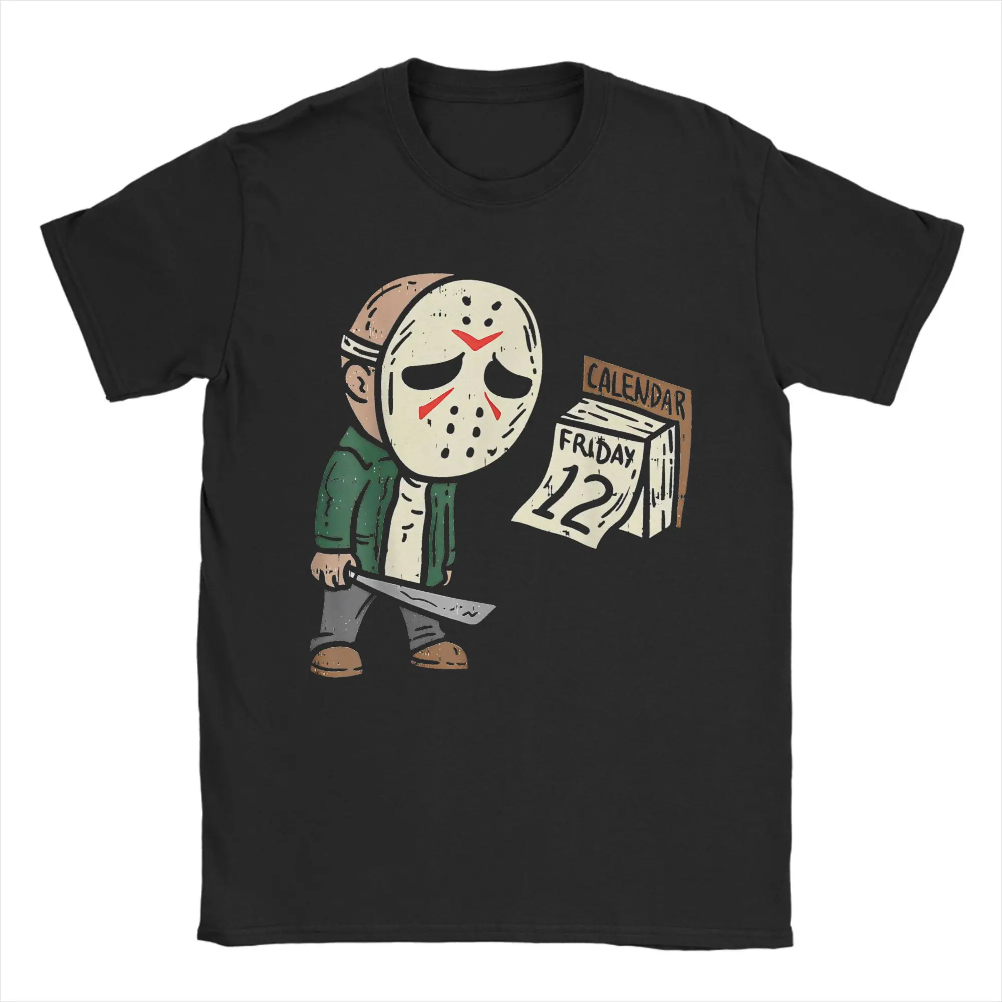 تي شيرت كلاسيكي جيسون فورهيس الجمعة 12th للجنسين 100% قطن قصير الأكمام الجمعة 13th Crewneck الصيف بلايز القمصان