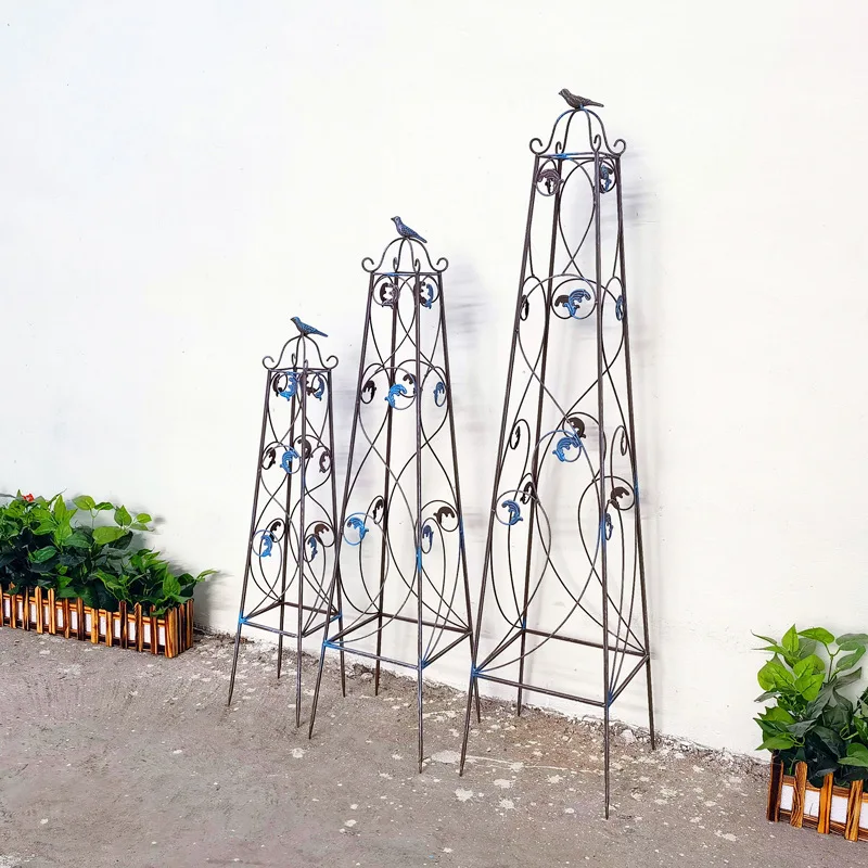 120-100-80cm-tower-obelisk-garden-trellis-3pc-set-metal-garden-plants-frame-climbing-vine-rose-flower-iron-support-stand