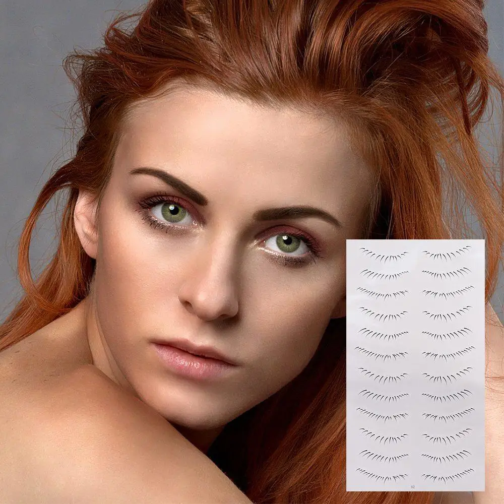 Multi-Style Lower Eyelash Tattoo Stickers Simulation 3D False Eyelashes Tattoo Long Lasting Disposable Fake Eyelash Beauty