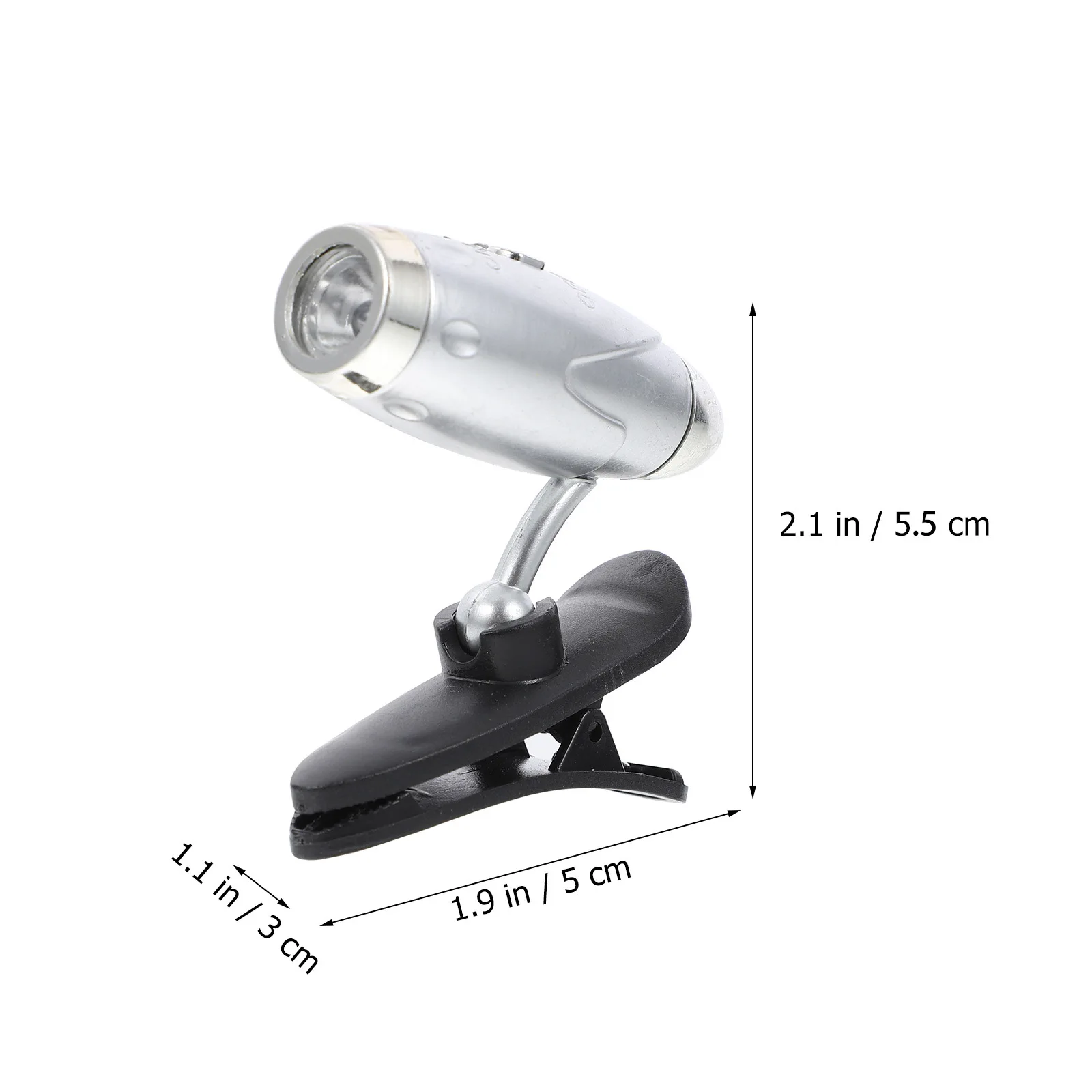 Clip on Book Light LED Mini Lamp for Reading Adjustable Brightness Portable Design for Study and Bedtime Silver