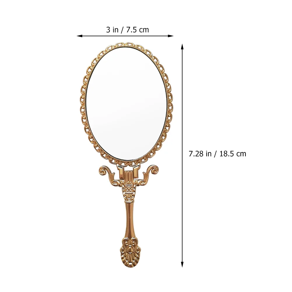 1 szt. Przenośne lusterko do makijażu w stylu vintage, lusterko w kolorze cynamonu o wysokiej rozdzielczości, ręczne lusterko retro, akcesorium do makijażu, narzędzie kosmetyczne