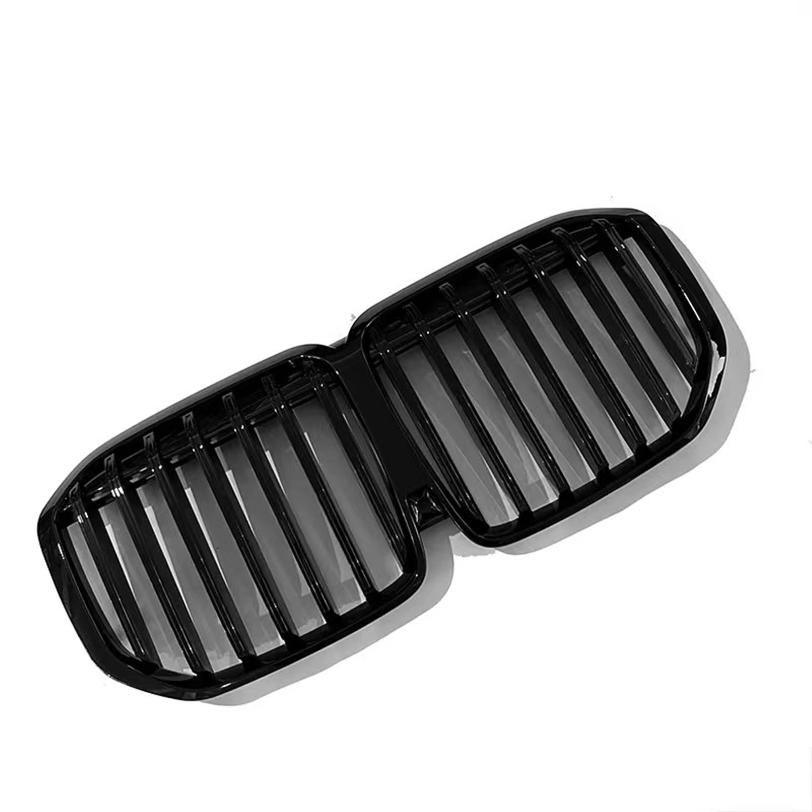 Car Front Kidney Grille Upper Bumper Hood Mesh Grill Single Line w/ Camera Hole For BMW X7 G07 2023 2024