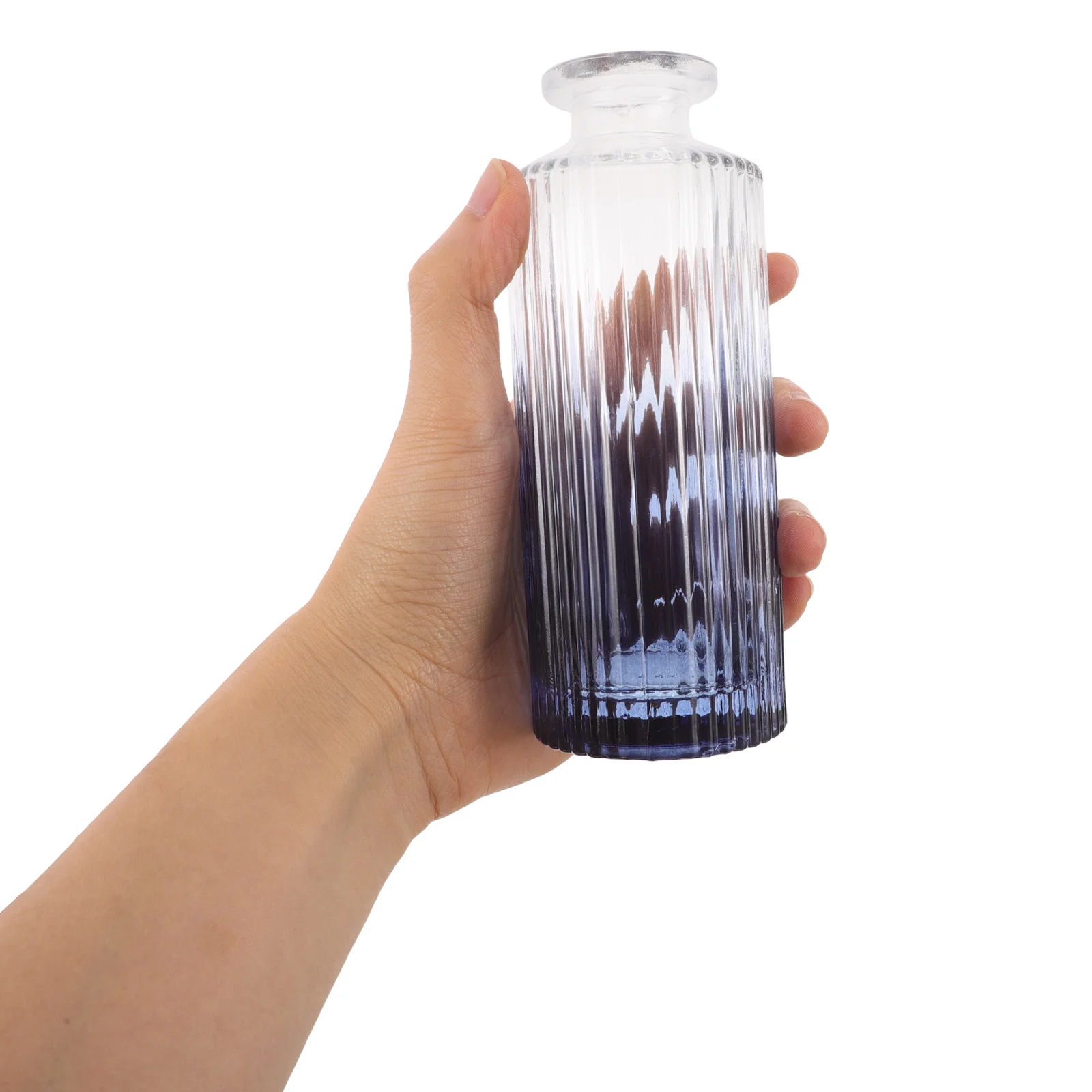 

6Pcs Embossed Glass Diffuser Bottle Retro Vase Essential Oil Empty Fragrance Bottle Aromatherapy Home Decor Glass Diffuser