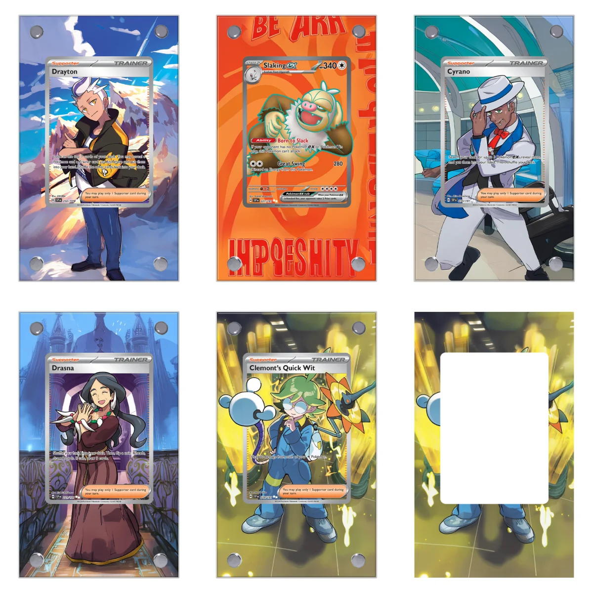 

Pokemon Drayton Slaking Cyrano Extended Art Display Case Collection Card Extended Painting Psa Anime Display Rack Excluding