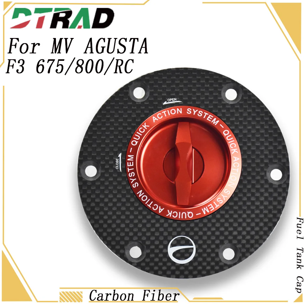 

DTRAD Крышка топливного бака быстрого действия из углеродного волокна для MV AGUSTA F3 800/RR/RC F3 675/RC 2024 2025 Крышка маслозаливной горловины без ключа Airbox