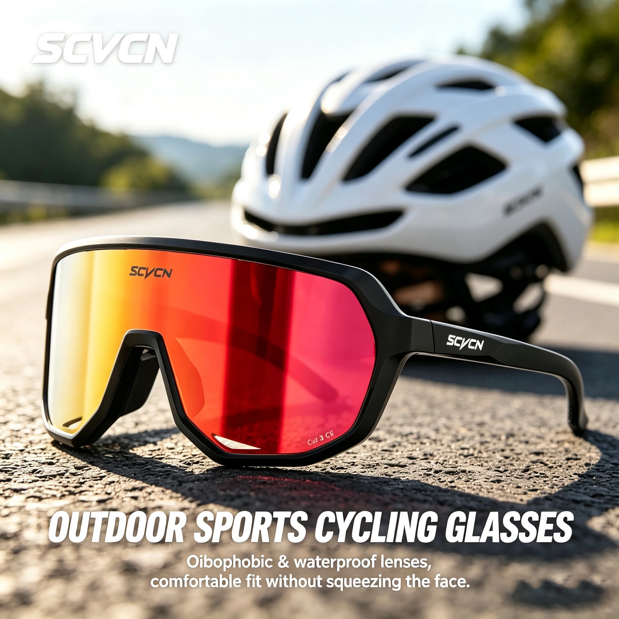 SCVCN New UV400 Outdoor Cycling Sunglasses Sweet Purple Fashion Women Sports Driving Camping Glasses Running Pickleball Eyewear