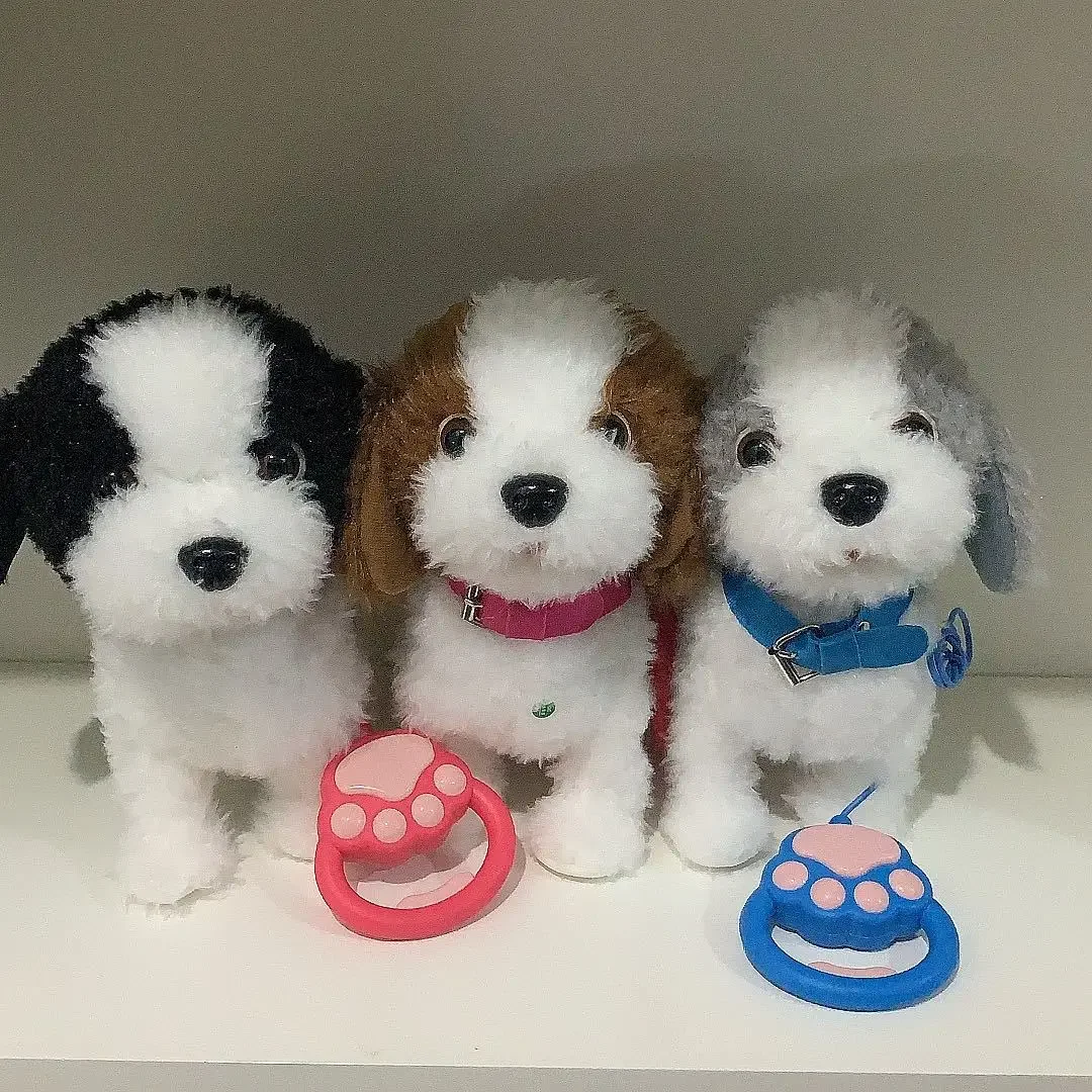 Simulation Electronic Plush Dog Toys Walking Barking Singing Musical Plush Interactive Toys Cute Puppy Doll for Boys Girls Gift