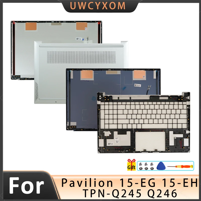 

New For Pavilion 15-EG 15-EH TPN-Q245 Q246 Laptop Screen Back Cover Top Case Front Bezel Frame Shell Hinges LCD Back Case Repair