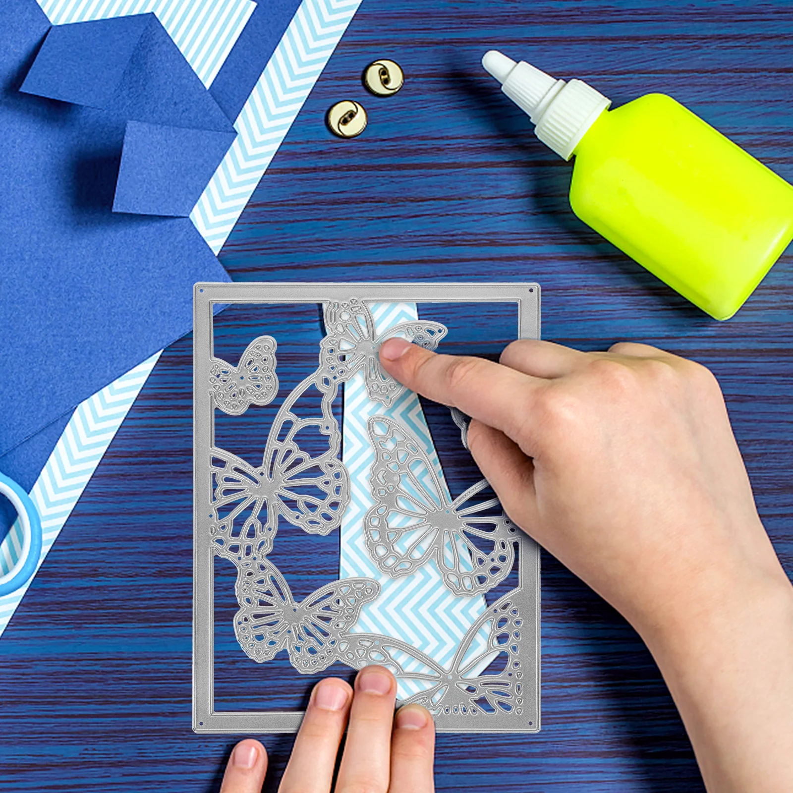 

DIY Cutting Dies Decorative Paper Craft Tool Silver Carbon Steel Child Scrapbook H made Pattern Butterflies Shaped Mold For