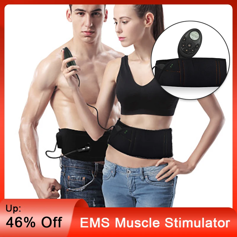 Abdominal EMS Muscle Stimulation Abs Massager Slimming Machine Passive Gymnastics Waist Fitness Lose Weight Bodybuilding Device