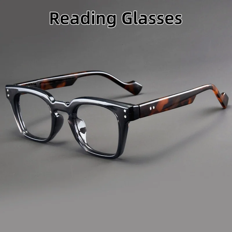 2025 nuevas gafas de lectura cuadradas para hombres, montura negra, gafas para presbicia, gafas ópticas de visión de lejos para mujeres, dioptrías 0 ~ + 4,0
