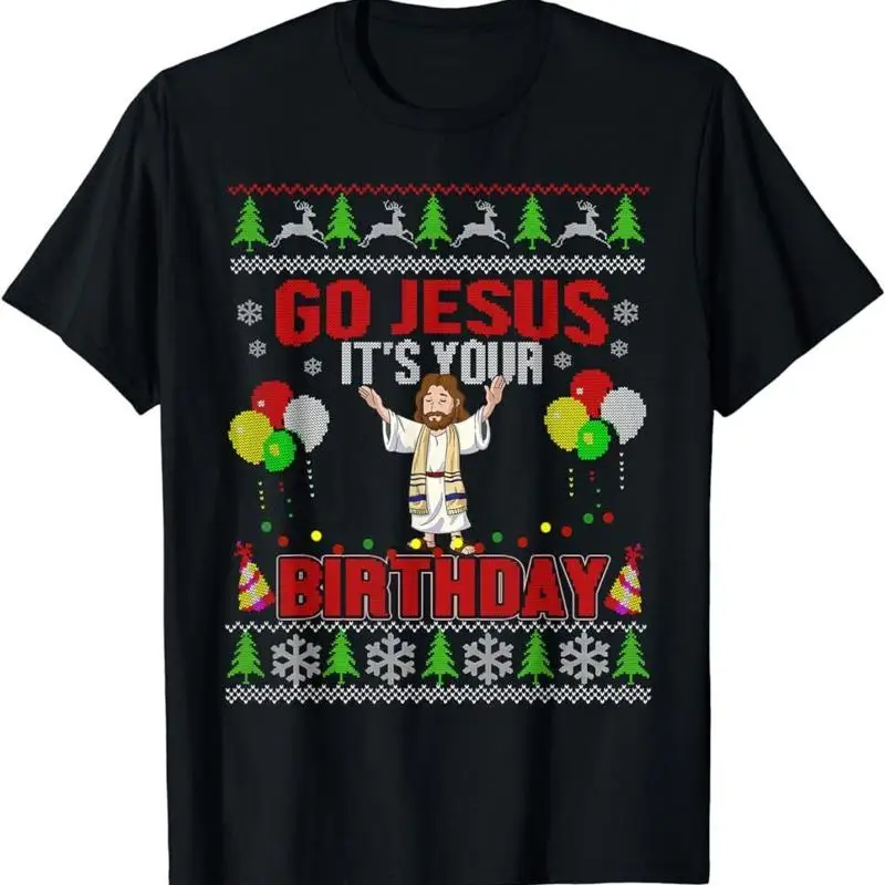

Go Jesus It'S Your Birthday Ugly Christmas Sweater T Shirt Size S 5Xl