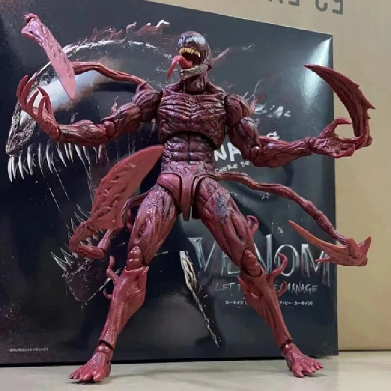 2024 Venom Carnage Action Figure Joint Movable Toys Venom Legends Change Face Statue Model Doll Collectible Kids For Toy Gif