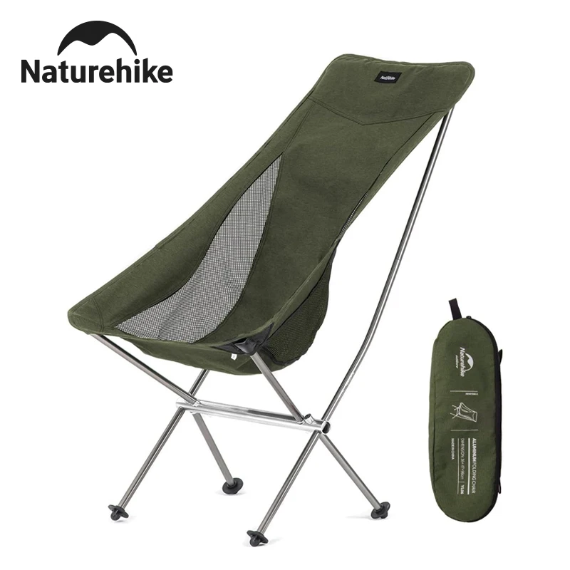 Silla Ultraligera Plegable Naturehike, Silla Portátil de Aluminio para Pesca, Picnic, Playa, Camping y Ocio
