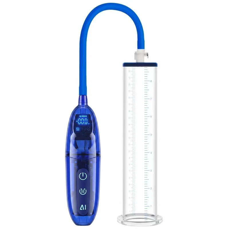 Electric Hydro Vacuum Pump for Men LED Display 6 Modes Rechargeable Waterproof Pump with 2 Sleeves 3 Rings