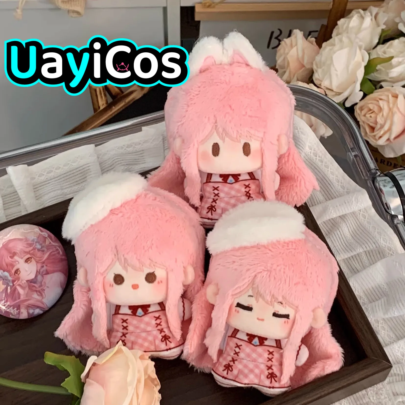 

In Stock10cm Infinity Nikki Stuffed Beret Plushies Pink Cat Plush Doll Clothes Anime Cute Figure Game Keychain Bag Toy Kids Gift