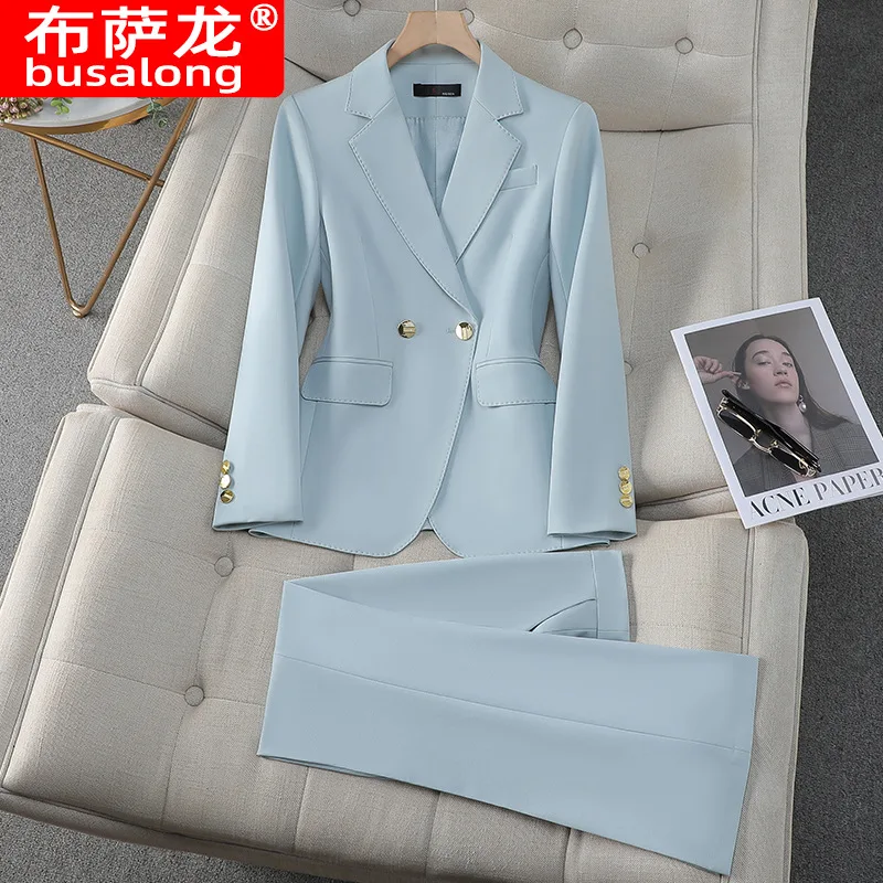 Business Formal Wear Suit Women2024Spring and Summer New Business Suit Temperament Commute Civil Servant Suit for Interviews Fem