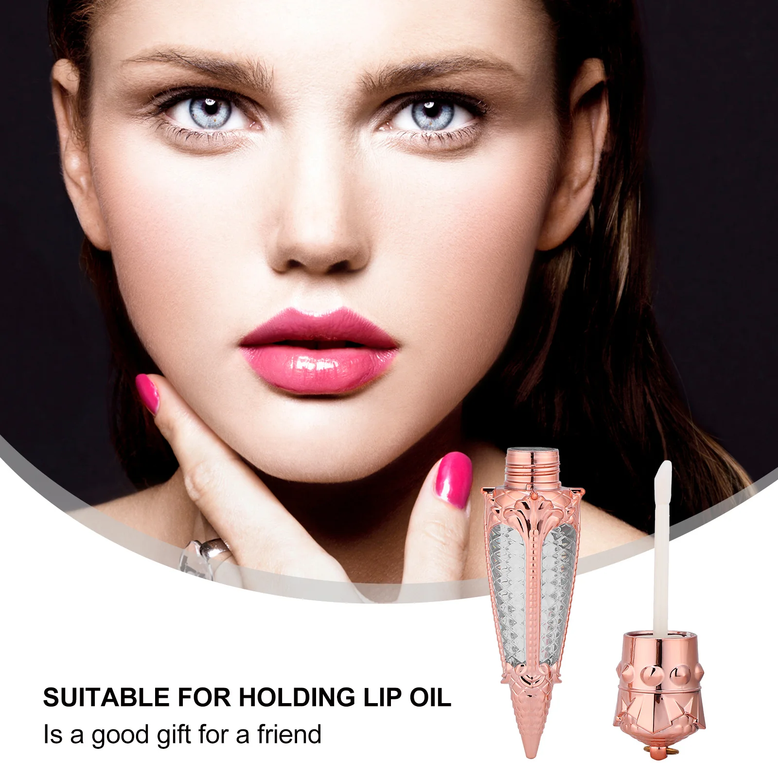 Juego de tubos de brillo de labios, Mini contenedores rellenables con diseño de rábano para almacenamiento de bálsamo labial DIY, botella de lápiz labial de transporte a prueba de fugas, 10 Uds.