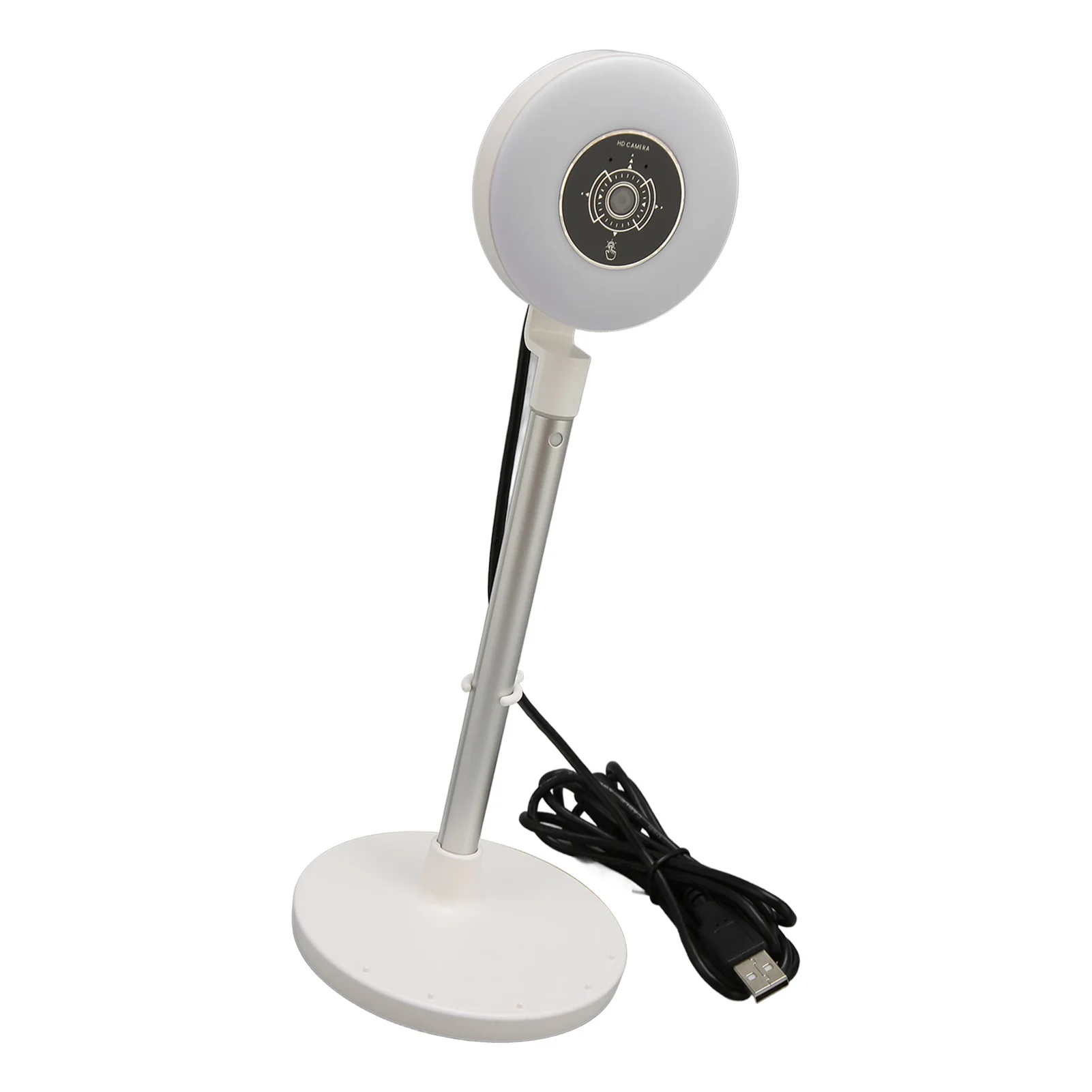 1080P Fill Light Webcam 3 Level Adjustable Fill Light Retractable Height AF Touch HD Fill Light Webcam for Webcast Online Class