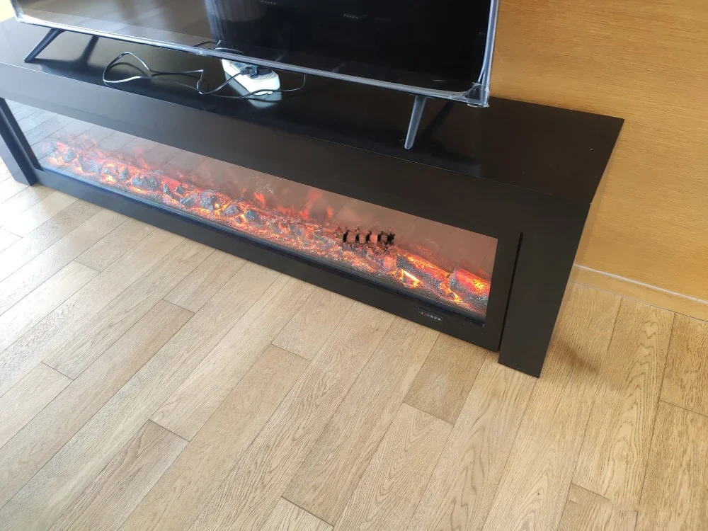 Fireplace TV Cabinet Nordic Minimalism Customized Curio Cabinet Simple Designer Furniture Villa 2 M Simulation Flame Heating