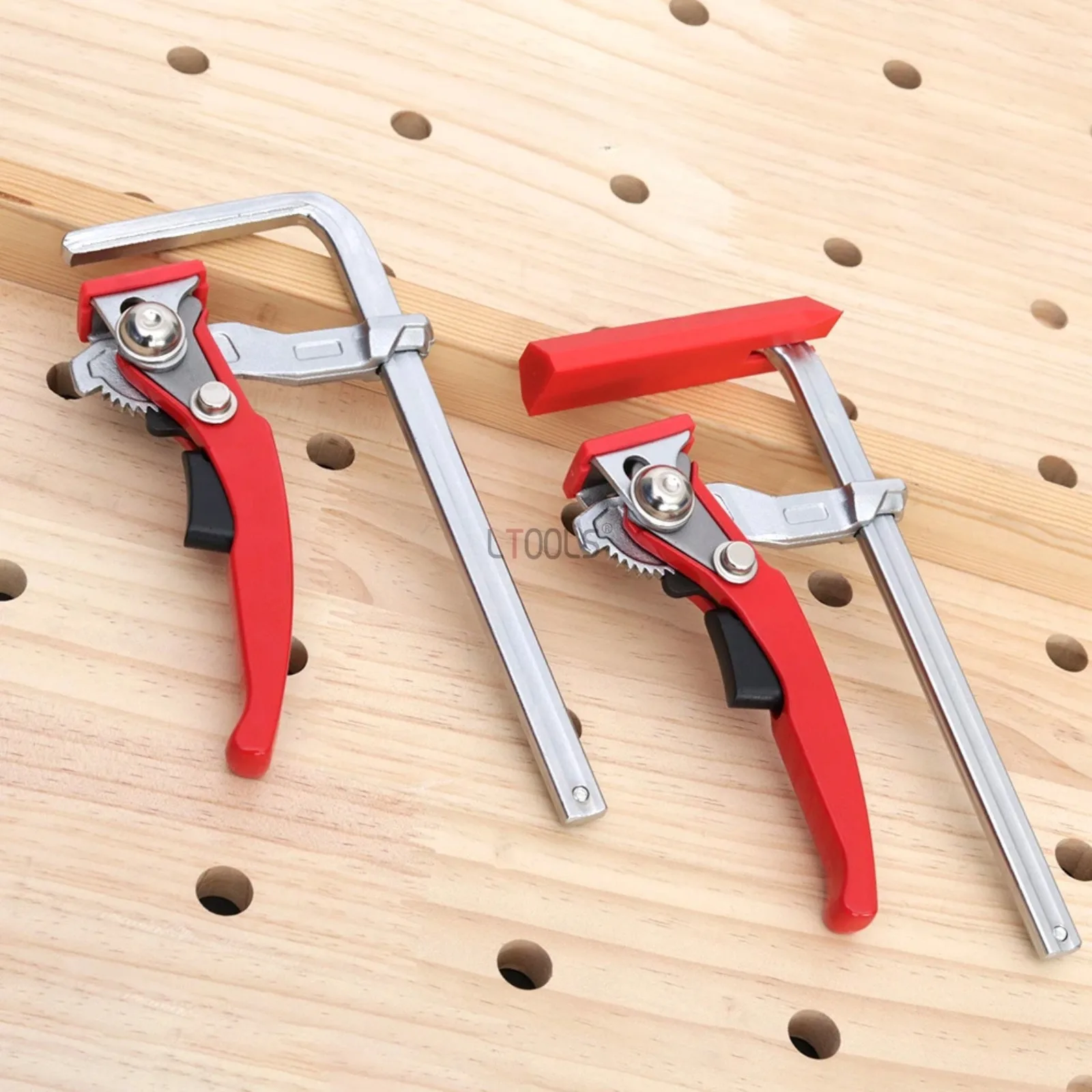 Alloy Steel Upgrade Quick Ratchet Track Saw Guide Rail Clamps For Woodworking MFT Table and Guide Rail System Home Hose Clamp