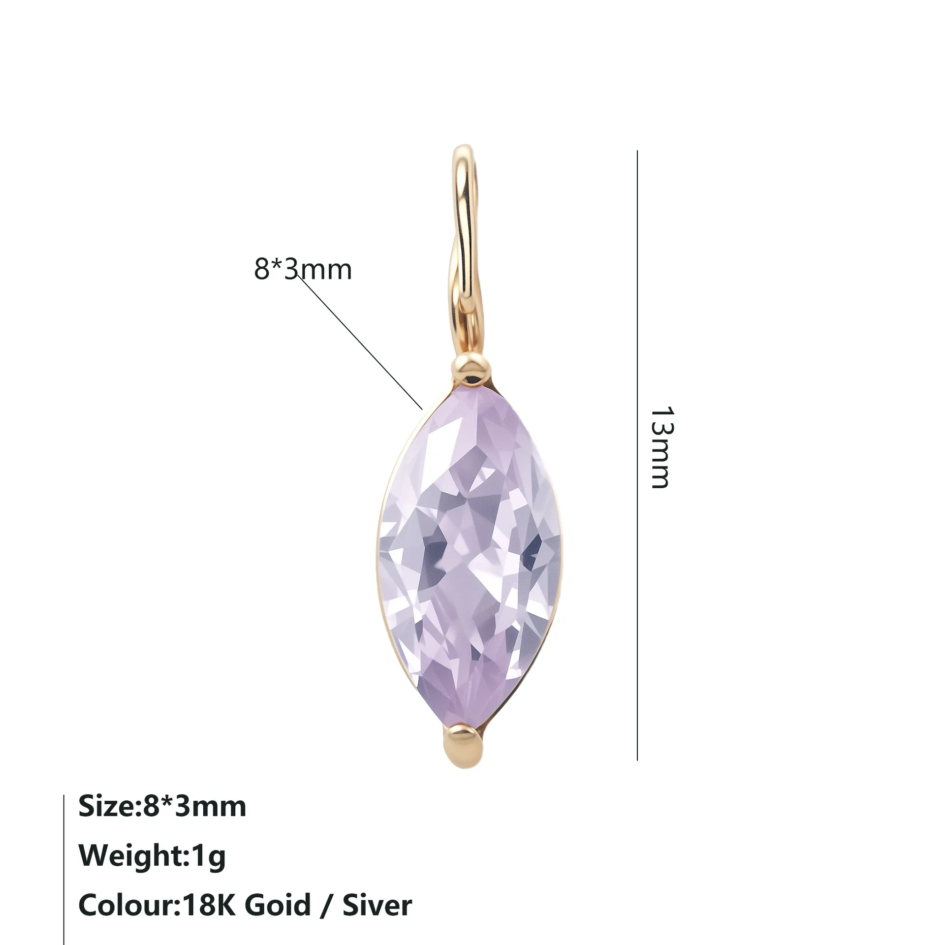 Tiny Marquise Crystal Charms for DIY Earrings