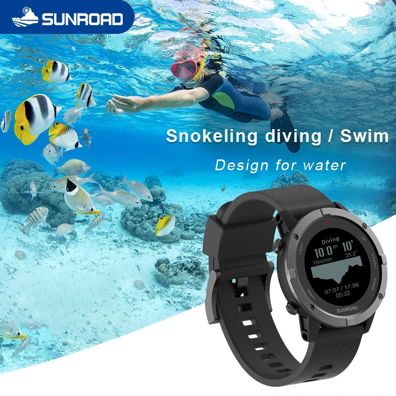 Sunroad GPS Sports Watch Digital Altimeter Compass Barometer Waterproof Cycling Running Swimming Heart Rate Monitor BT Watches