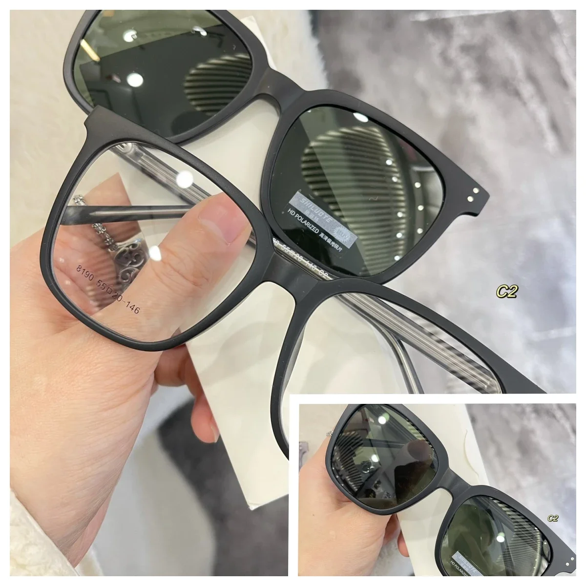 Polarized Magnet Clip On Sunglasses Men Women Prescription TR90 Magnet Clip On Glasses Male Optical Myopia Sun Glasses For Men