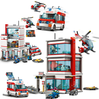 Compatible MOC Sets City Series Building Blocks Hospital Doctor Nurse Emergency Center Children's Toys Assembling Gift