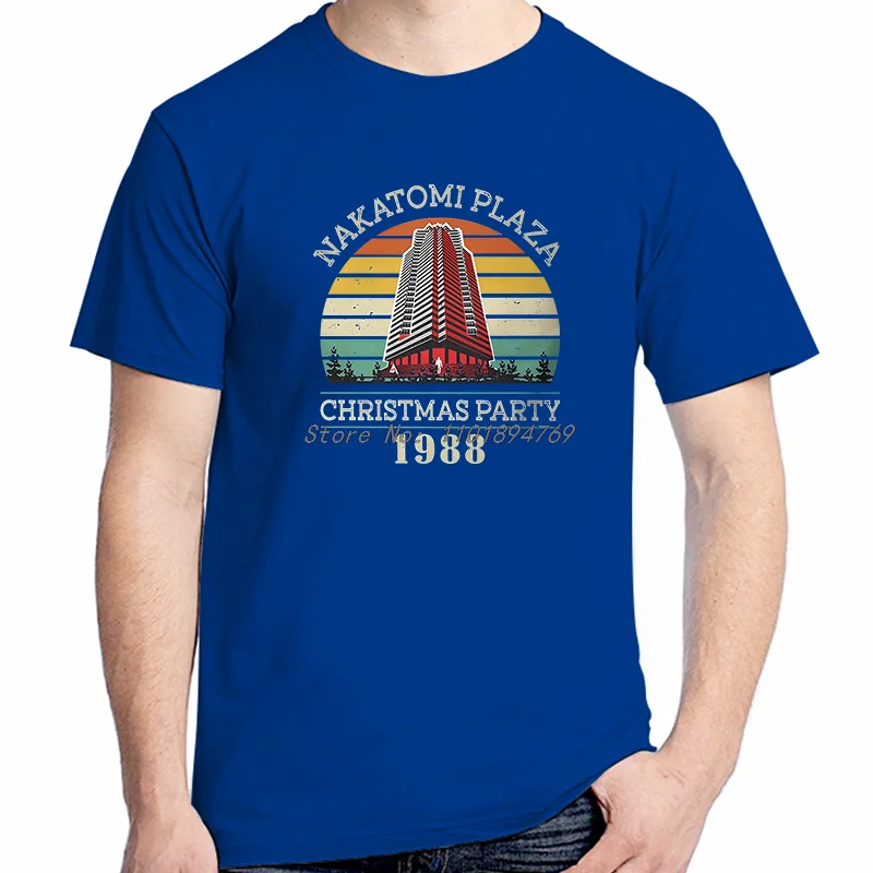 Die Hard Movie Christmas Party 1988 Bruce Willis Man Tshirt Retro Nakatomi Plaza Fashion Cotton Graphic T Shirts Mens Clothes