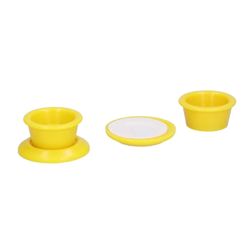 2 pieces Yellow Pee Pad Holder Suction Round Pet Pee Pad Sticker Multi size Compatible 2 Piece Set Pet Training Pad Clip