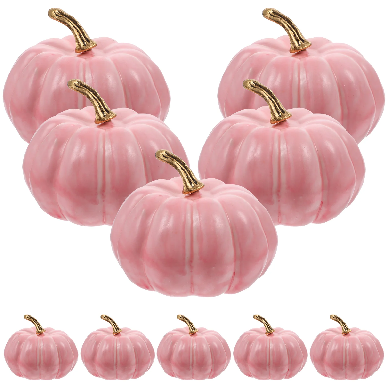 10 Pcs Halloween Pumpkin Decoration Props 10pcs/pack (pink) Foams Model Simulated Ornaments Pumpkins Decorative