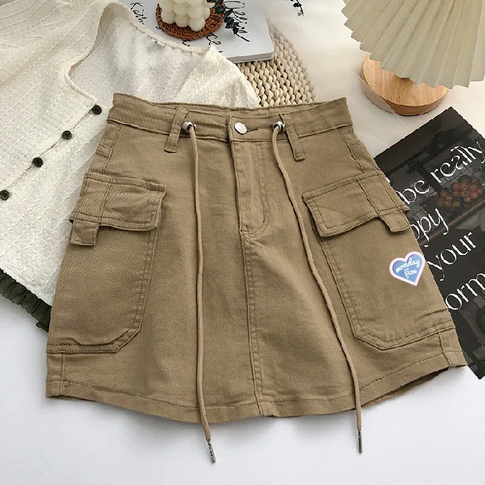 Monday Flow Drawstring Cowboy Golf Skirt Summer Women Golf Wear 2024 Korean Golf Skirt Luxury Golf Clothing Women Skirt Pants