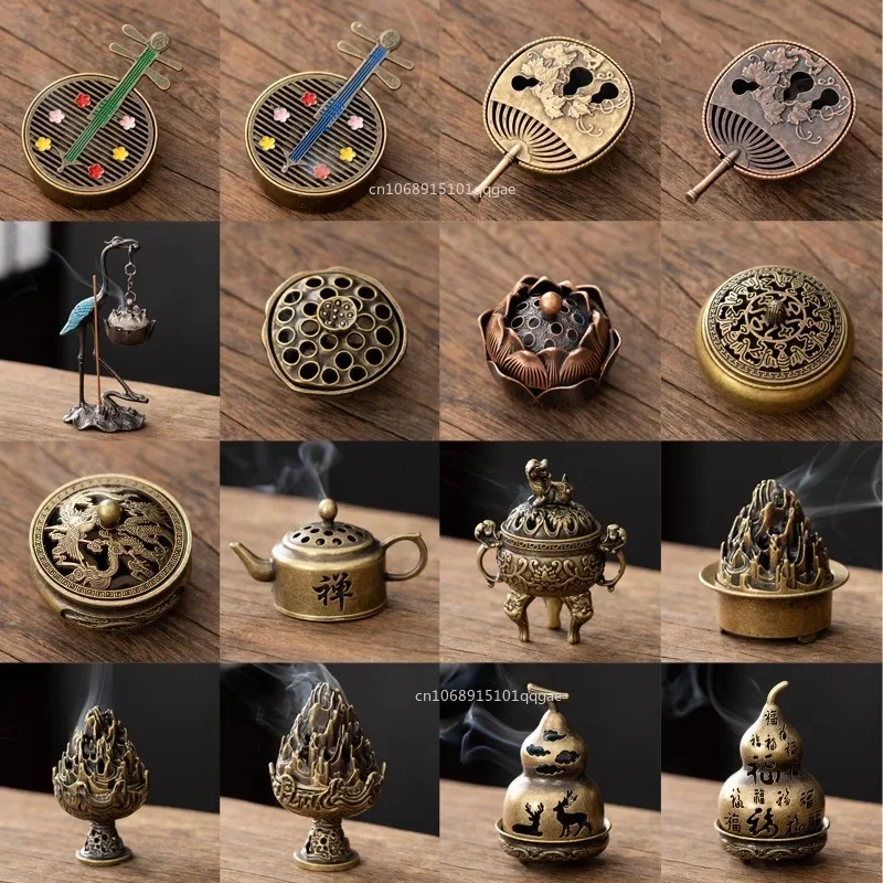 Vintage Brass Lotus Incense Burner 3