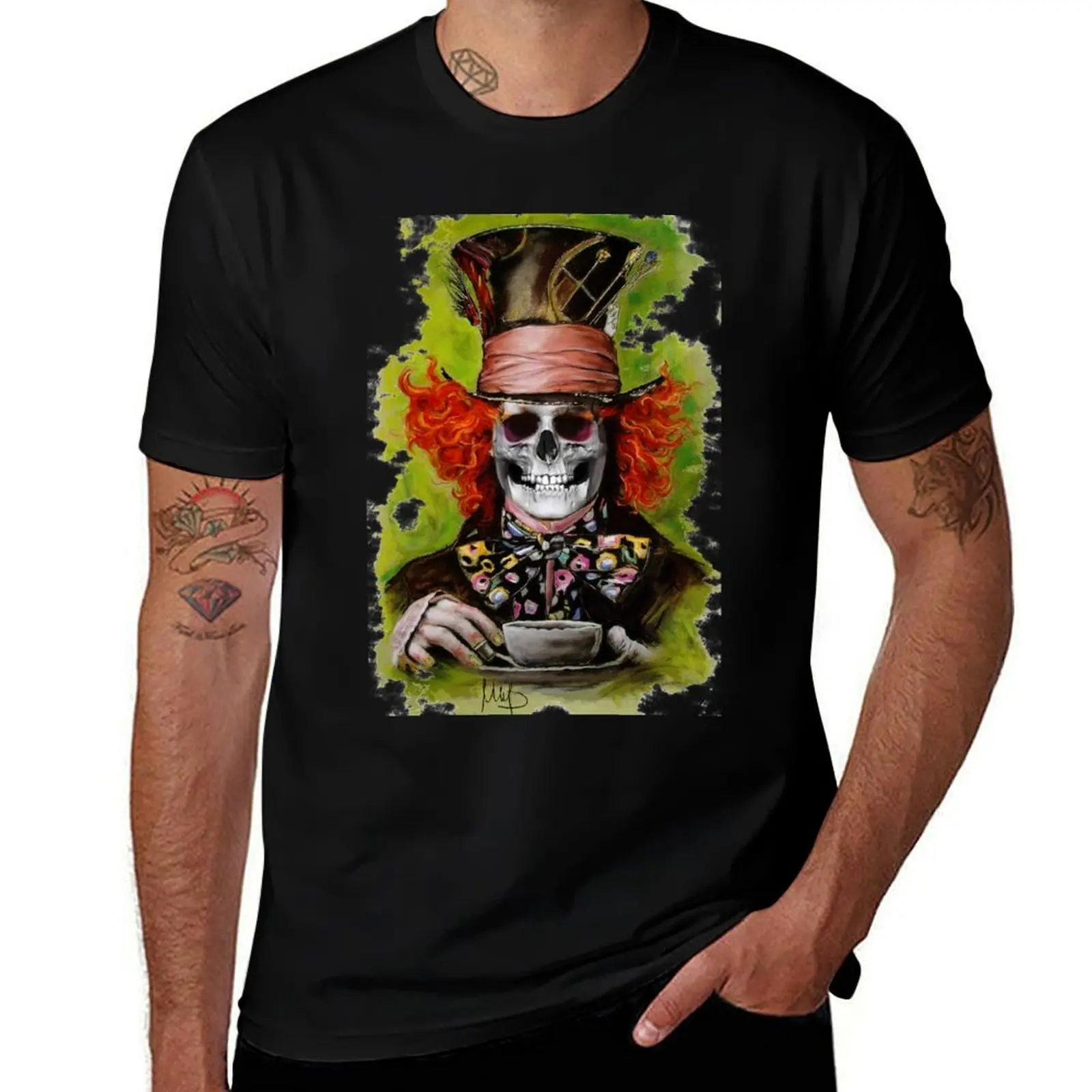 Mad Hatter T-Shirt Plus Size Comfort Fit Tee T-Shirt