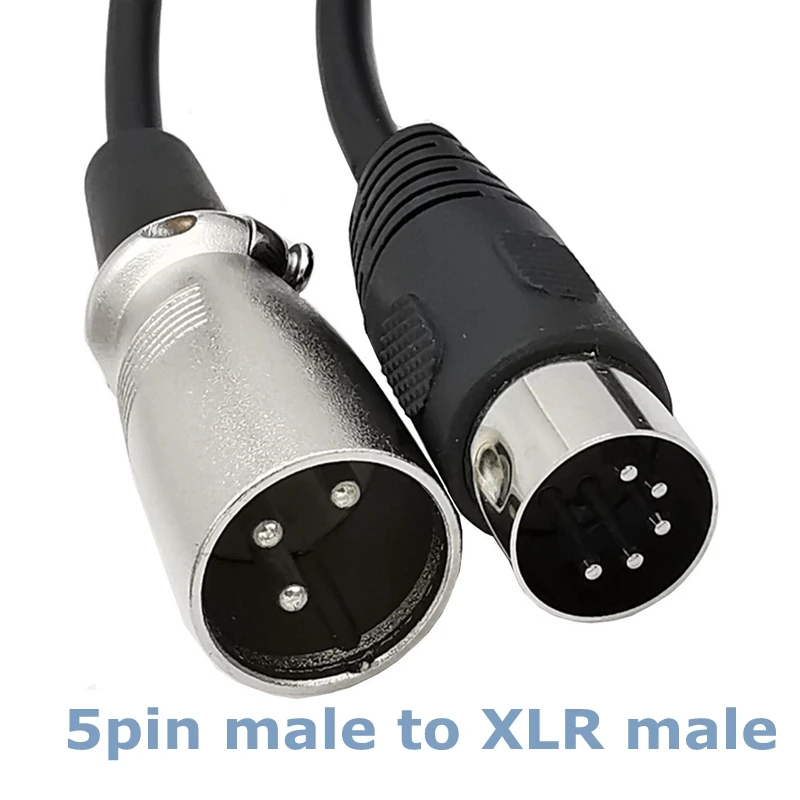 MIDI to XLR Adapter Cable,DIN 5 Pin to XLR 3 Pin Audio Cable for Match Music Instruments or Cables With MIDI or XLR Connector