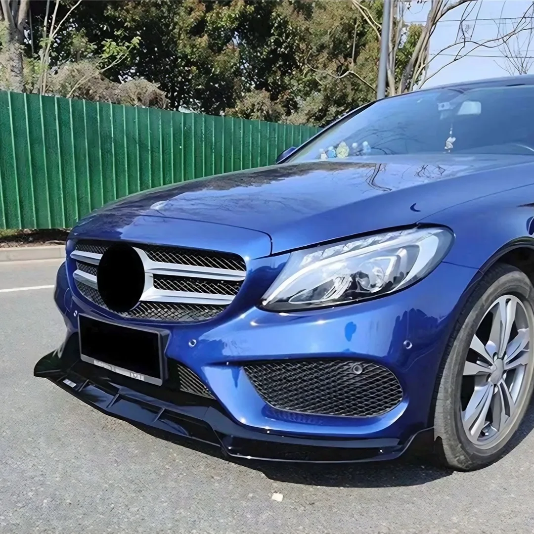 لمرسيدس بنز C الفئة W205 C180 C200 C260 C250 0300 2014-2018 الجبهة حافة مصد السيارة الذقن الديكور تومينغ اكسسوارات الخائن