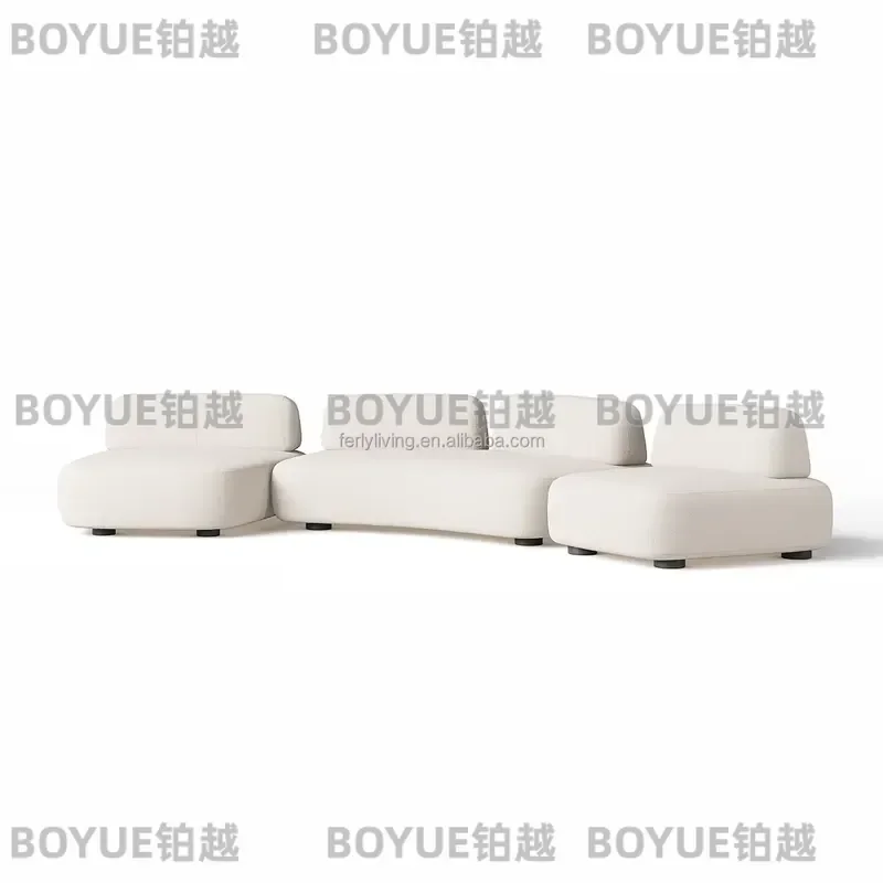 Modern Italian Style 2 Seater Modular Sofa High Quality Fabric Ergonomic Living Room Furniture Customizable Color Size Set