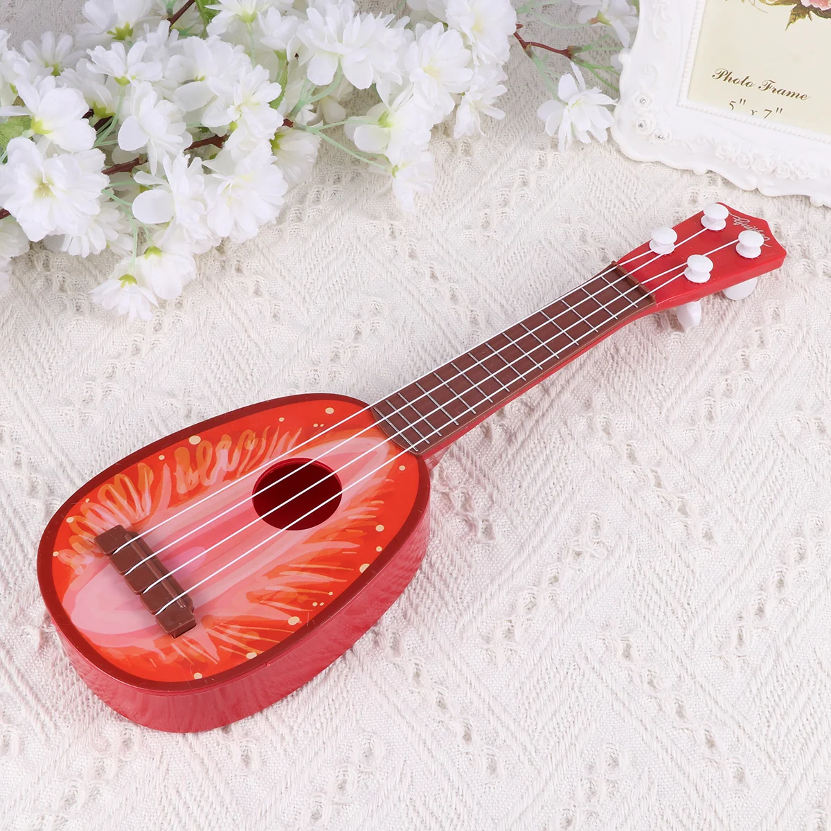 Gitara owocowa Ziarno drewna Ukulele Zabawka Mini instrumenty Zabawki muzyczne Dziecko Maluch