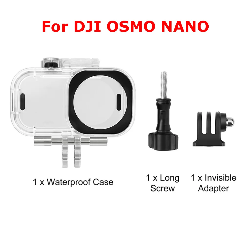 

For DJI OSMO NANO 45M Waterproof Diving Case Transparent PC Waterproof Case Action Camera Accessory