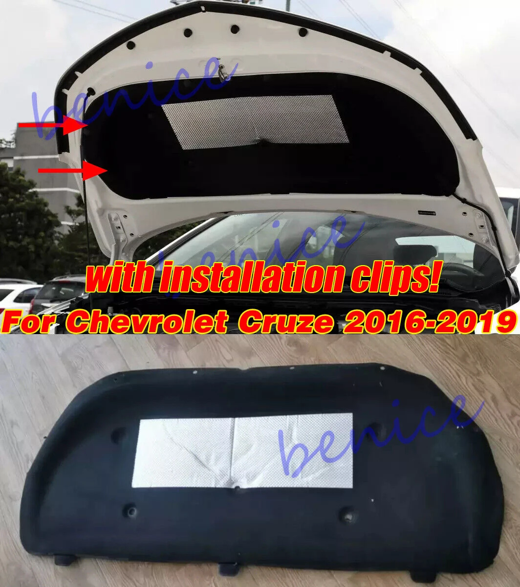 

Front Engine Cover Hood Insulation Pad Heat Shield For Chevrolet Cruze 2016-2019