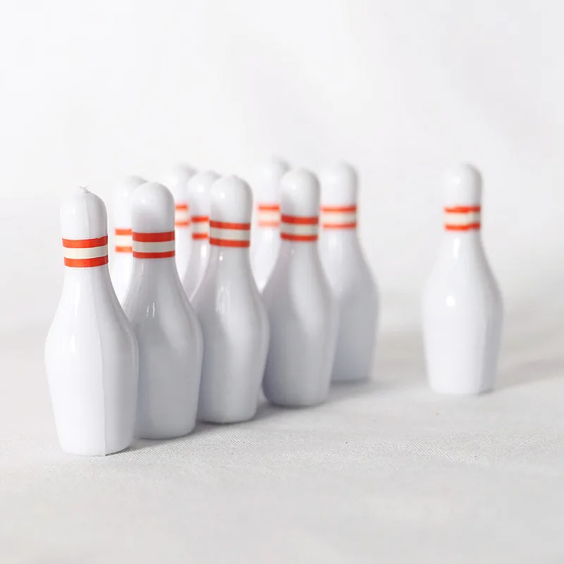 1set Dollhouse Bowling Ball Mini Bowling 1/12  Toy Sculpture Simulation Desktop Figurines Miniatures Gifts Ornaments Home Decor