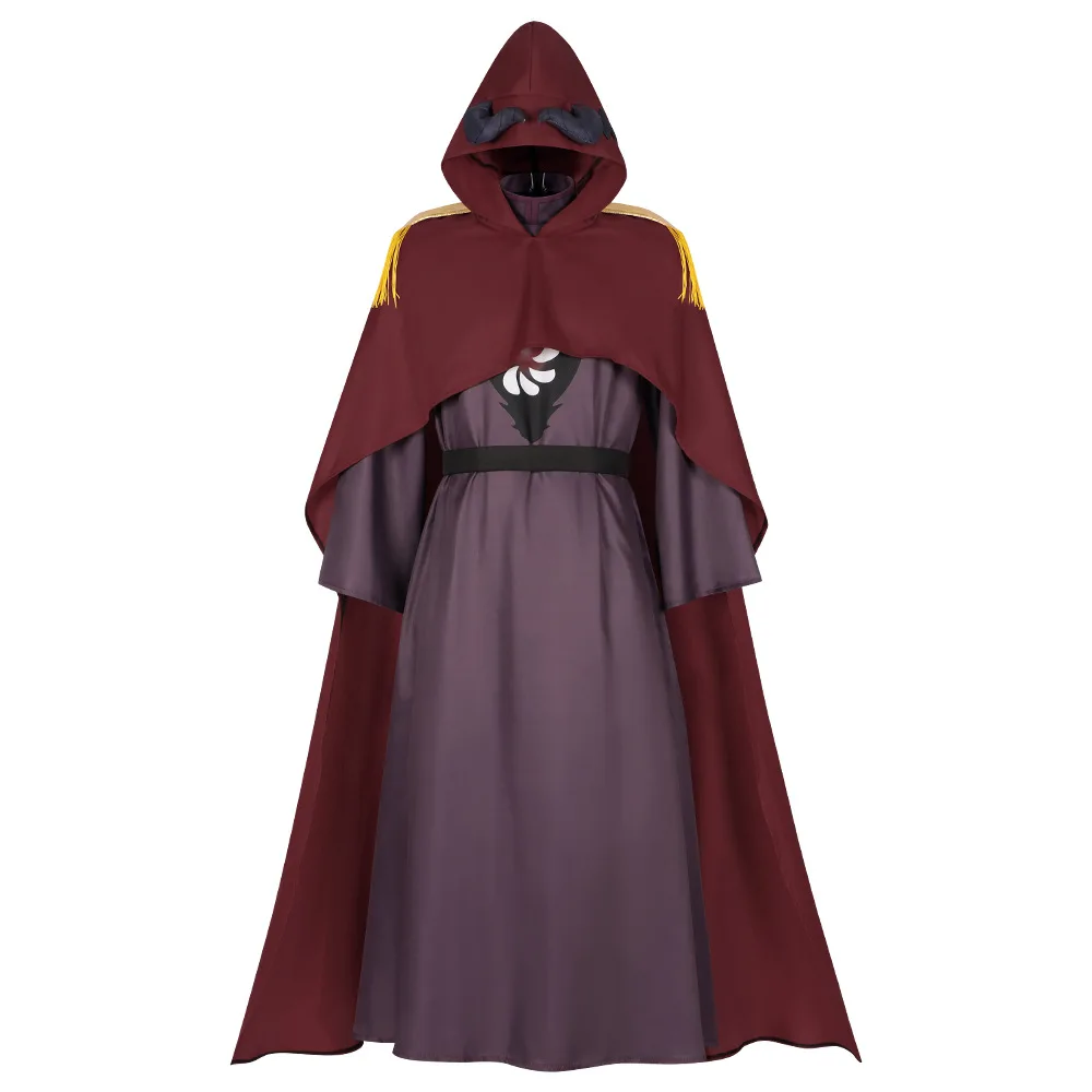 Maougun Saikyou No Majutsushi Wa Ningen Datta Ike Sama Cosplay Costume Mask Red Cloak Demon King Army Uniform Strongest Magician