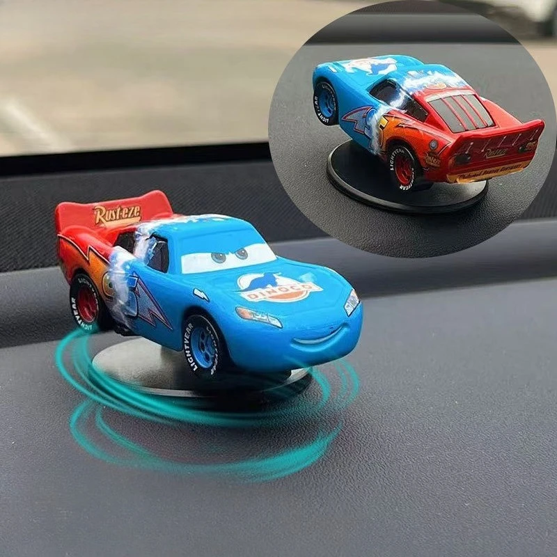 Cartoon DSN Cars 3 Lightning McQueen Drift Rotatie Decoratie Auto Dashboard Draaiende Auto Center Console Prop Gifs