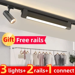 Full Set Track Light LED Ceiling Lamp 85-265V Spot Led Track Rail Lighting Fixture Clothing Shop Home Spotlight Rail Floodlight