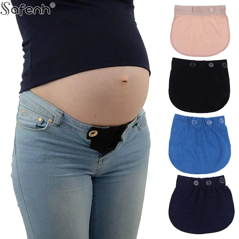 1Pc Comfortable Maternity Pregnancy Waistband Belt Adjustable Elastic Pants Lengthening Extended Button For Maternity Accessorie